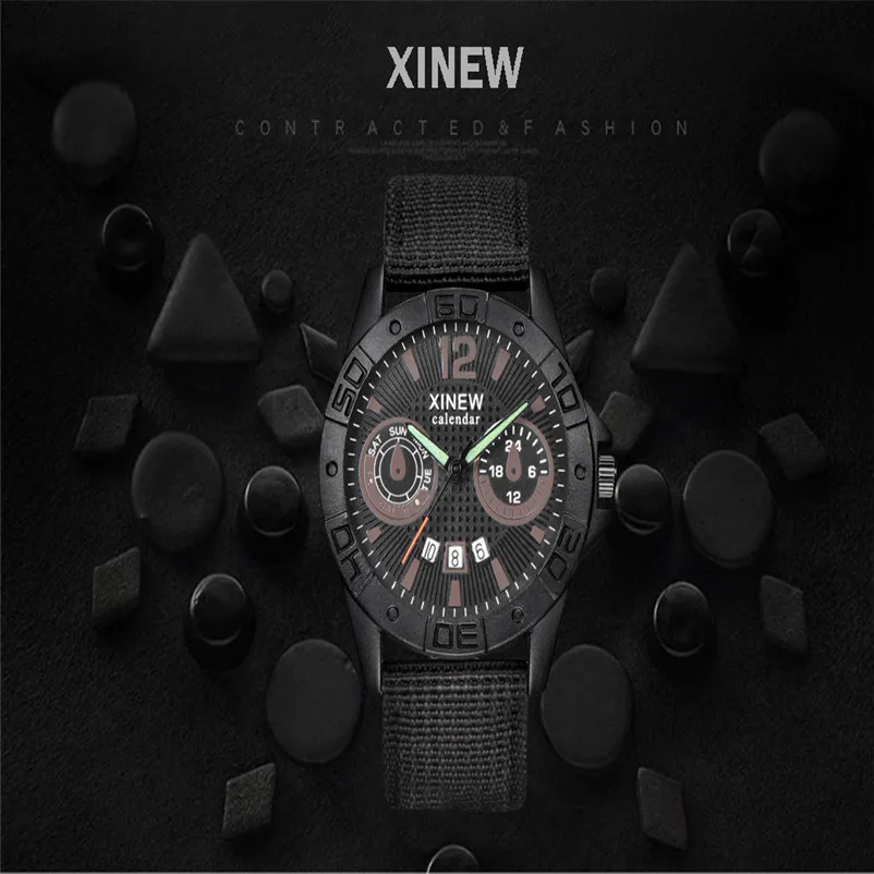 Fashion mens watches top brand luxury quartz-watch Analog Sport Stainless Steel Case Wrist Watch Clock relogio masculino 3M24 (3)