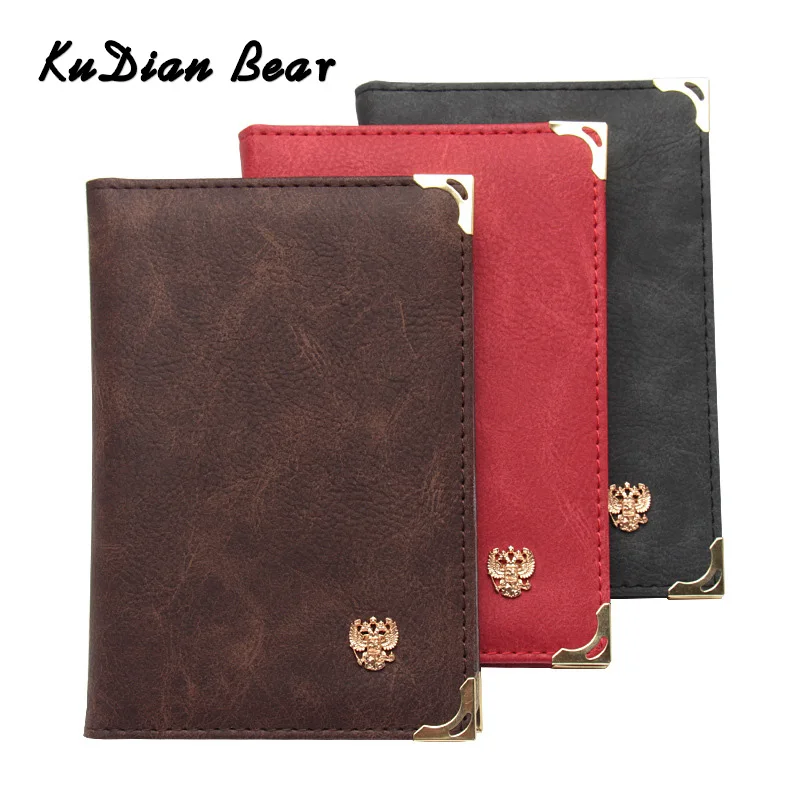 

KUDIAN BEAR Driver License Bag PU Leather Vintage Card Holder Brand Credit Card Holder Card Wallet Tarjetero Mujer BIH115 PM49