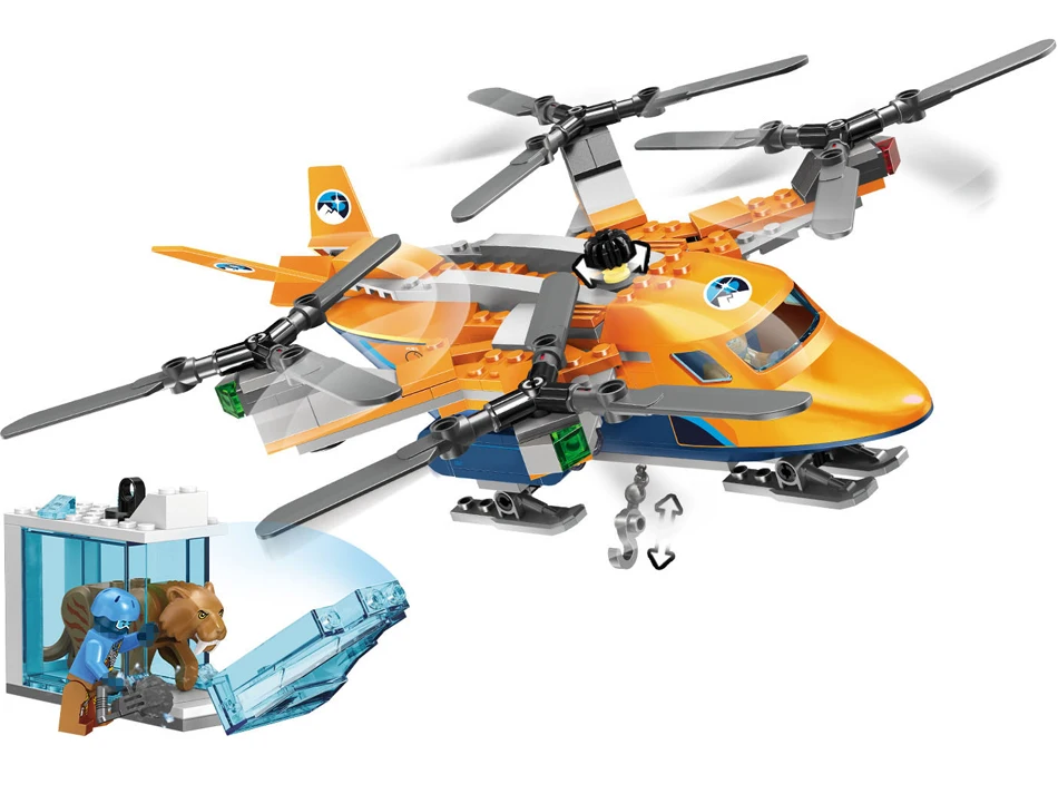 Creator City строительные блоки Arctic воздушный транспорт поставка модель Technic кирпичи фигурки DIY игрушки для детей