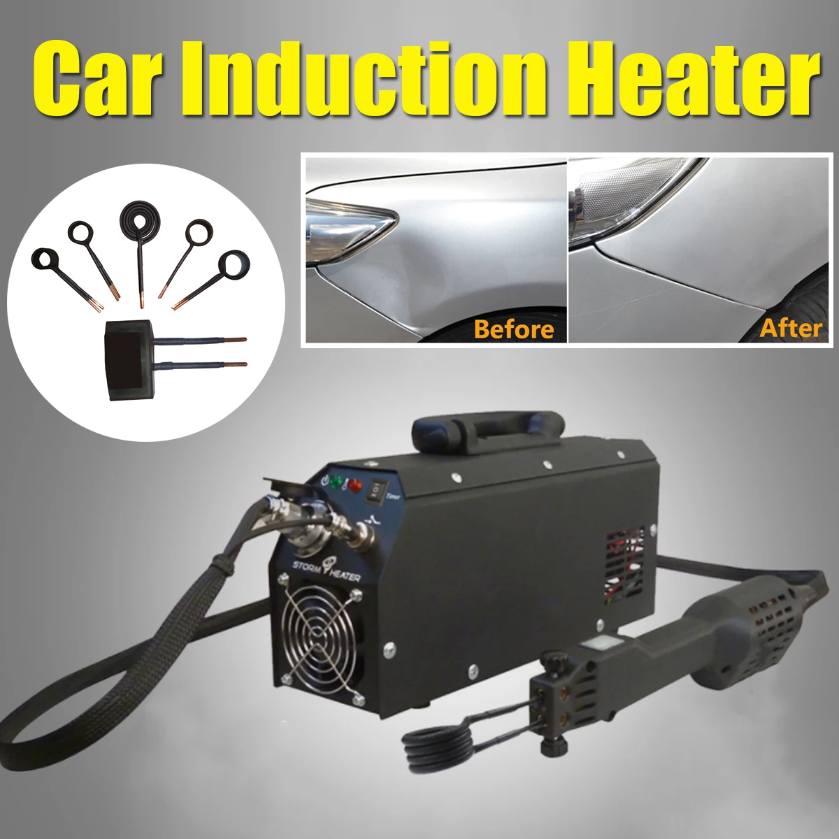 

110/220 V 2000W Car Induction Heater Repair Machines Tool Paintless Removing for Car Repair Removal of Car Dents Car Body Repair