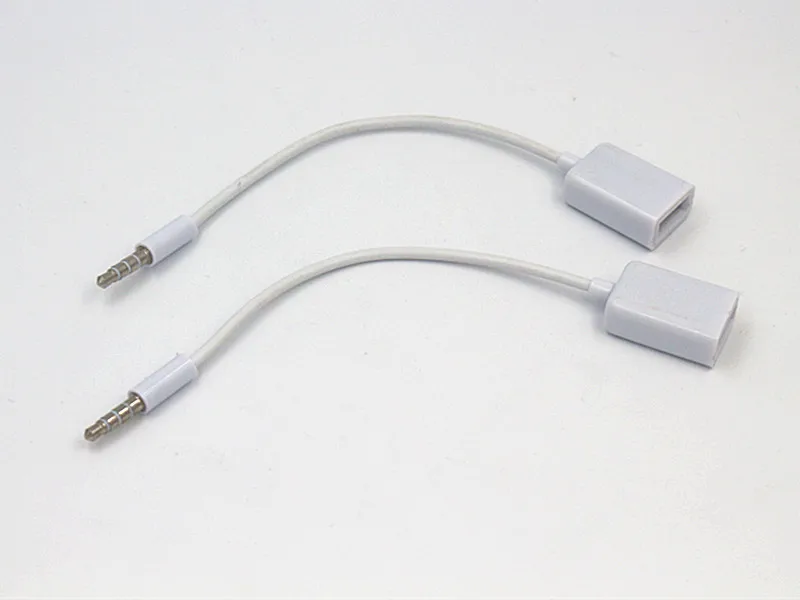 Аудиоразъем Jack 3 5 AUX в USB 2 0 конвертер Aux кабели шнур для автомобиля mp3 колонка u диск