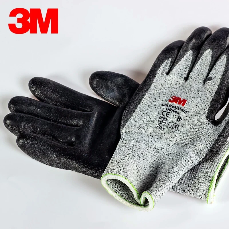 3 м анти-порезные перчатки уровень 3 Нитриловое покрытие нетоксичные защитные перчатки против убоя стекла обработки мяса рабочие перчатки
