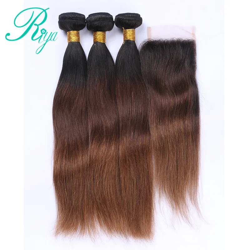 #T1B 4 30  straight human hair with lace  closure (2)