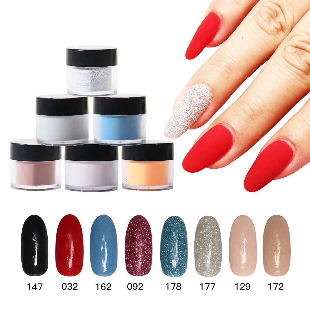 10g/Box Dipping Powder Without Lamp Cured Nails French White Clear