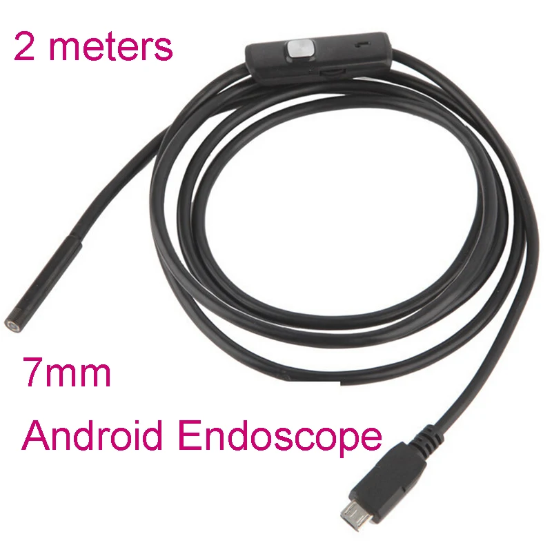 Gakaki 7MM 2M Mini Usb Endoscope Inspection Camera Endoscopio Usb Cam Snake Industrial Cameras For Windows PC Android Phone