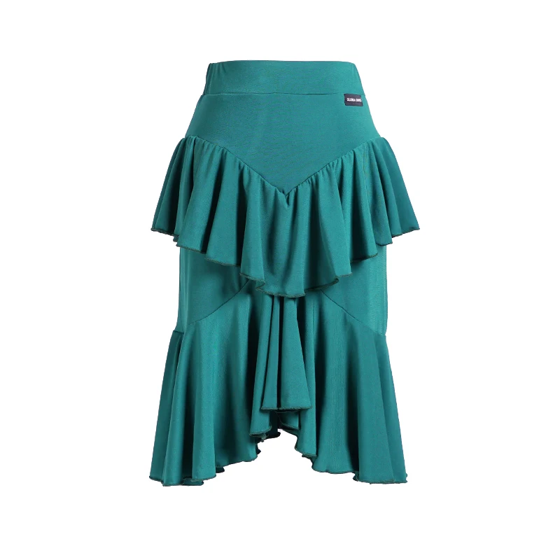 Латинская танцевальная юбка для девочек Детская бальная танцевальная юбка s Дети Румба Сальса танцевальная одежда практика шоу юбки для