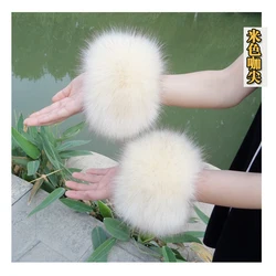 Thick Womens Winter Warm Wrist Arms Rabbit Faux Fur Bracelet Cuff Wristband Oversleeve Arm Warmmer Free Shipping Thick Womens Winter Warm Wrist Arms Rabbit Faux Fur Bracelet Cuff Wristband Oversleeve Arm Warmmer Free Shipping