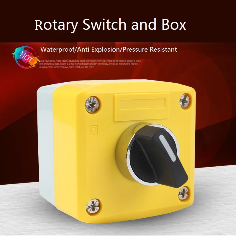 

start stop on off push button switch and box plastic switch box for industial use with rotarary knob switch or rotary switch