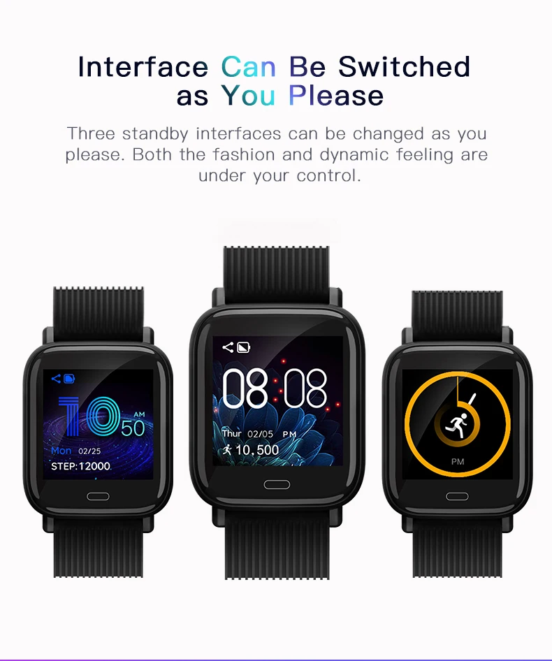 G20 smart watch Bluetooth 1.3 inch color screen dynamic UI step-by-step exercise heart rate blood pressure blood oxygen sleep