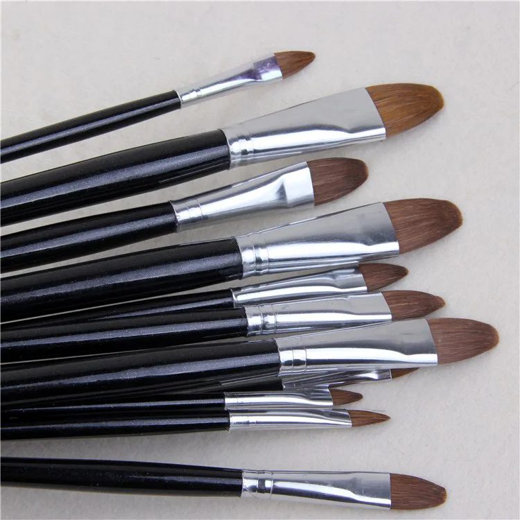 Beste 6 stks set hoogwaardige borstel pennen tong piek rij borstel Aquarel Gouache Tekening Schilderen Art Supplies acryl borstel