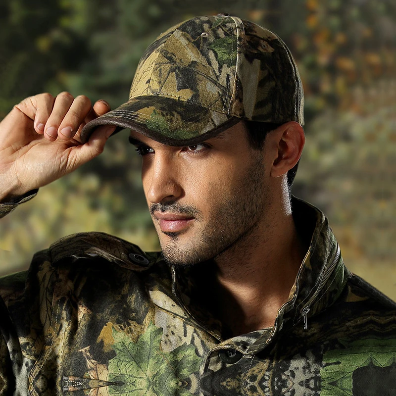 

Sniper Jungle Army Camo Bionic Outdoor Hunting Snapback Camouflage Fashion Sun Hats Male Baseball Cap Tactical Camo Men