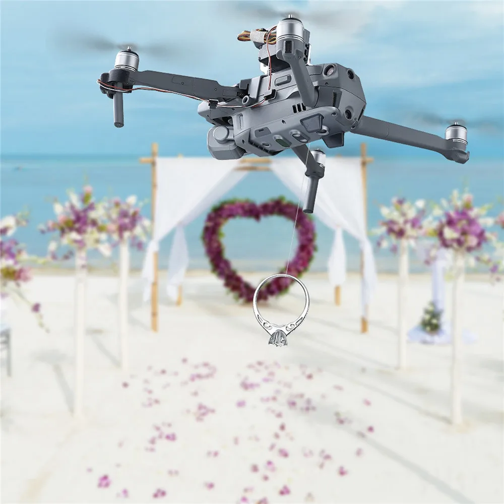 Lançador de ar para Dji Anel de Casamento Isca de Pesca Ajudas de Emergência Drone Mavic Zoom Presente Entrega Lançador Remoto Sistema Gota ar 2 Pro