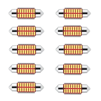 

10PCS Festoon 31mm 36mm 39mm 41mm LED Bulb C5W C10W Super Bright 4014 SMD Canbus Error Free Auto Interior Doom Lamp Car Styling