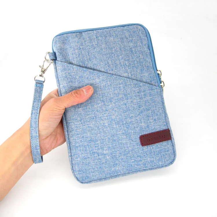 Kumuge мягкий ремешок 7,9 дюймов планшет рукав чехол сумка для ipad Mini 1/2/3/4 Крышка для huawei M2 Xiaomi M ipad Mini 3 планшеты чехол+ подставка для ручек - Цвет: Sky Blue