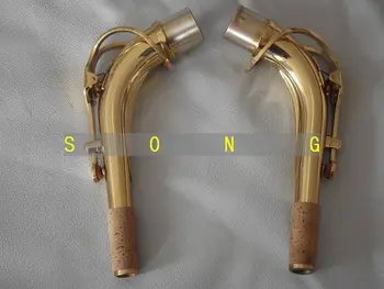

2 pcs Alto saxophone neck gold lacquer 24mm 15#