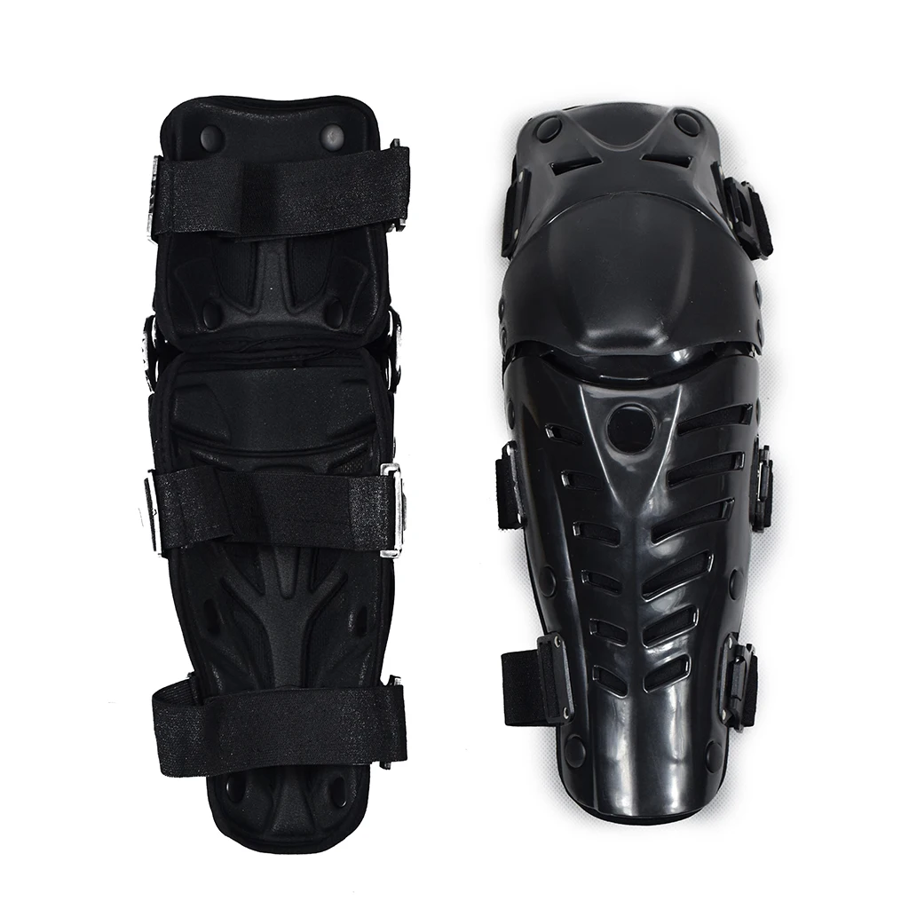 1 Pair Black Knee Shin Pads Protector Guard for Motorcycle Motocross Bike Biker Knee Shin Armor Protect Guard