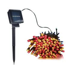 Vacamm светодиодный Солнечный сад газон лампы свет открытый Танцы декоративные лампы строку Водонепроницаемый 2 режима Длинные ярко+ один Flash