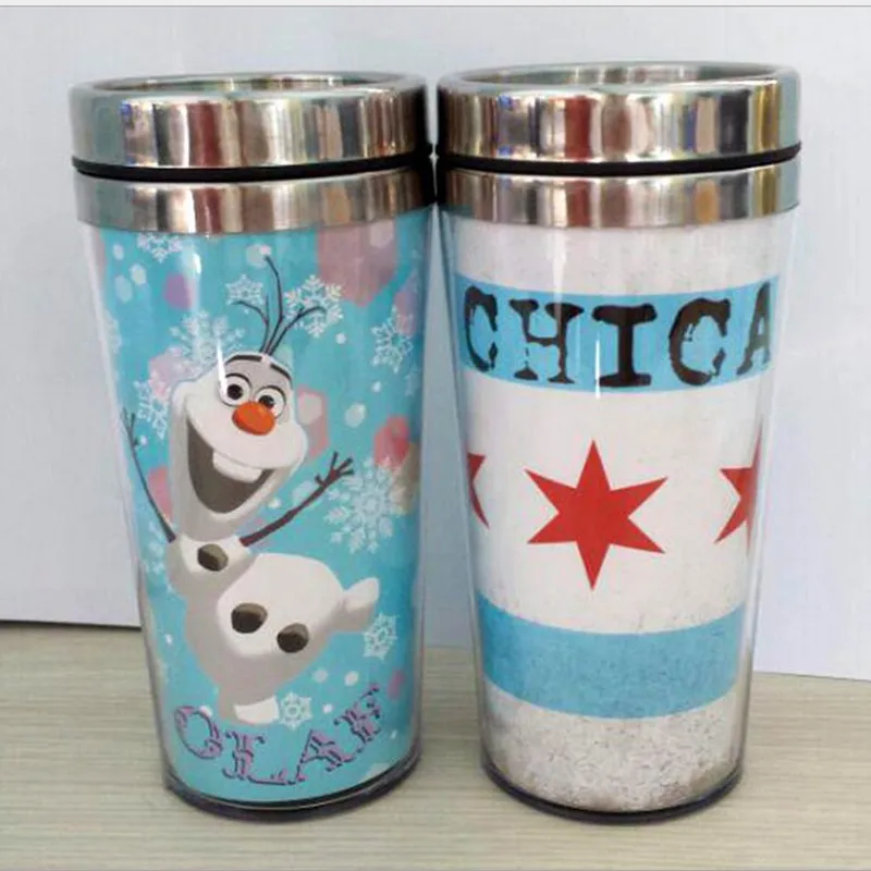 leak proof removable paper insert tumbler,thermal travel mug, double