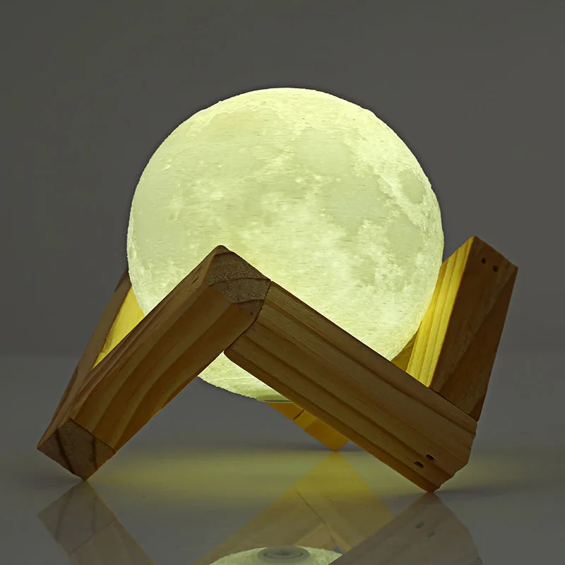 3D Magical LED Luna Night Light Moon Lamp Desk USB Charging Touch Control Home Decor Promotion Drop Shipping 2019 New