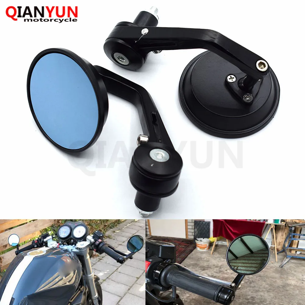 

retro motorcycle mirror CNC motorbike handlebar end rearview mirror moto bar end side mirror dirt pit bike motocross scooter