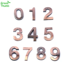 1 шт. высота 5 см номерной знак 0,1, 2,3, 4,5, 6,7, 8,9 современный бронзовый цвет доска номер квартира/отель/автомобиль DIY логотип стикеры пластины