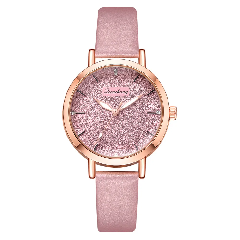 

2019 New Fashion Faux Chronograph Plated Classic Fashion Women Watches 2018 Best Sell Star Sky Dial Clock Luxury Rose Gold A40
