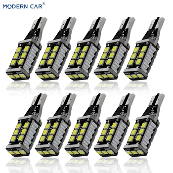 

MODERN CAR Reverse Trunk Parking Lights Canbus 10x T10 T15 LED W16W T10 15SMD Car 2835 LED NO ERROR Backup Light Rear Lamp White