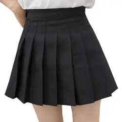 Женская модная летняя плиссированная юбка с высокой талией, юбка для косплея, каваи, женские мини-юбки, короткая юбка