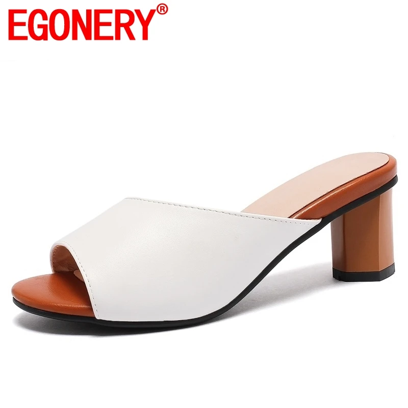 

EGONERY shoes woman summer new fashion sexy high strange style woman slippers outside fish mouth mixed colors ladies sandals