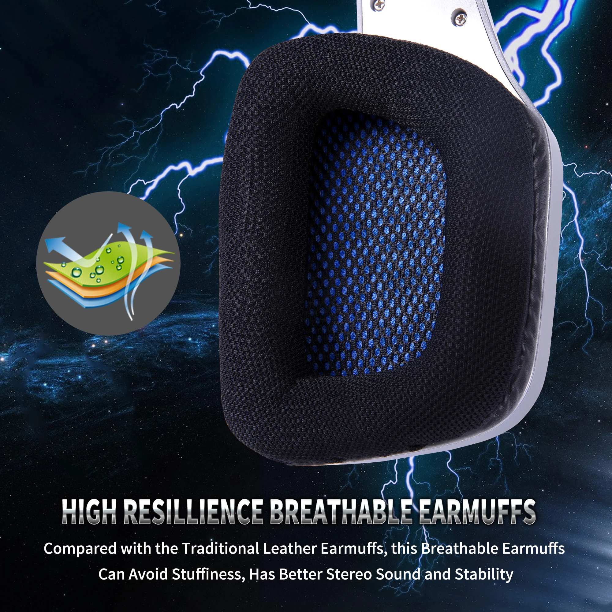  SENICC A8 USB Virtual 7.1 Sound Gaming Headset with Mesh Earmuff LED Noise Canceling Gamer Headphon