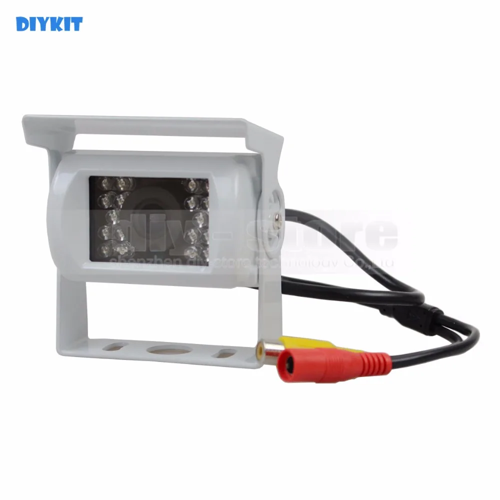 DIYKIT White Waterproof Color CCD Reverse Backup Car Truck font b Camera b font With IR