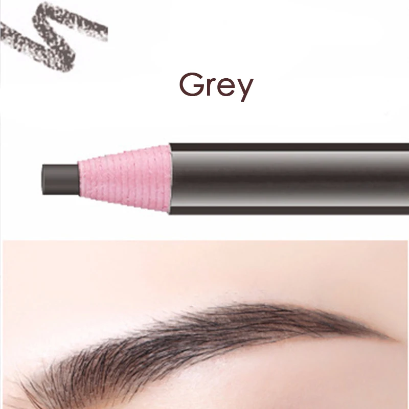 6 цветов Водостойкий карандаш для бровей рулон бумаги бровей Карандаш рисовальный Красота Инструменты легко на макияж - Цвет: Grey