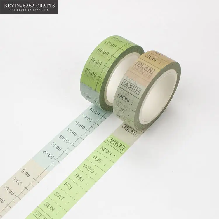 Time Washi Tape Printing Stationery Diy Scrapbooking Photo Album School Tools Kawaii Scrapbook Paper Washitape Stickers Mask