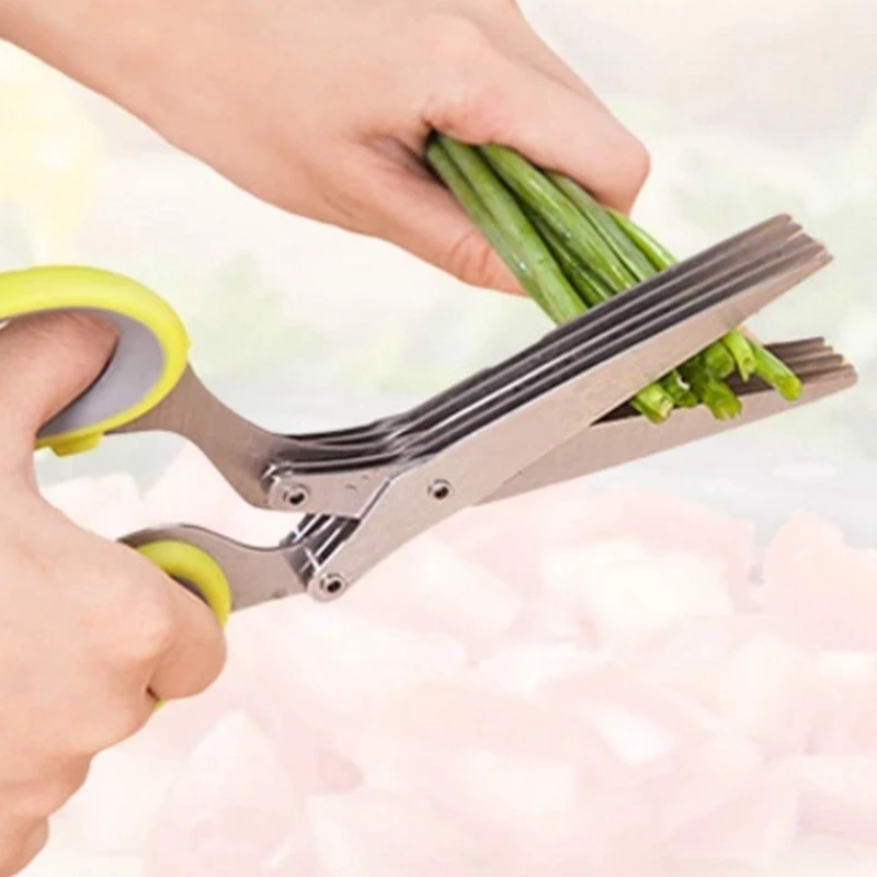 Layers Basil Rosemary Kitchen Scissors Professional Sewing Guided For home Crafts Wrapping Gifts Fabric Sewing Cut Straight Fast (1)