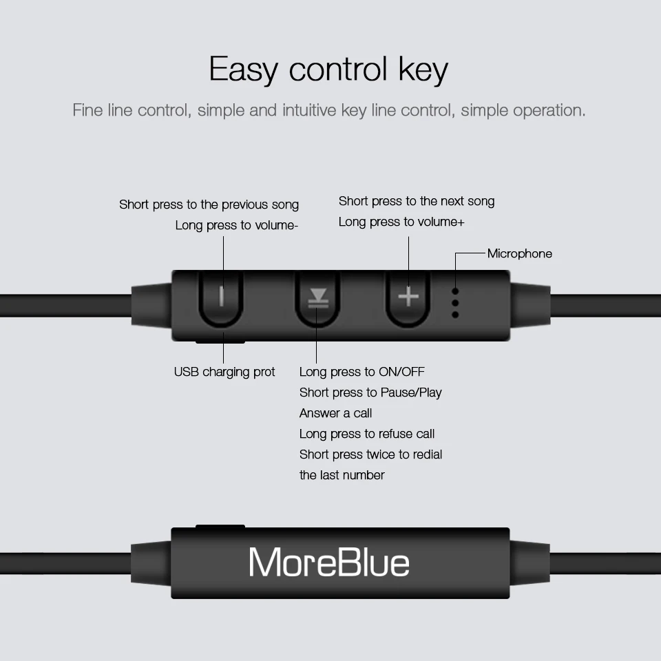Moreblue Z98 Беспроводной Bluetooth наушники Спорт бег Гарнитура металлические Магнитная