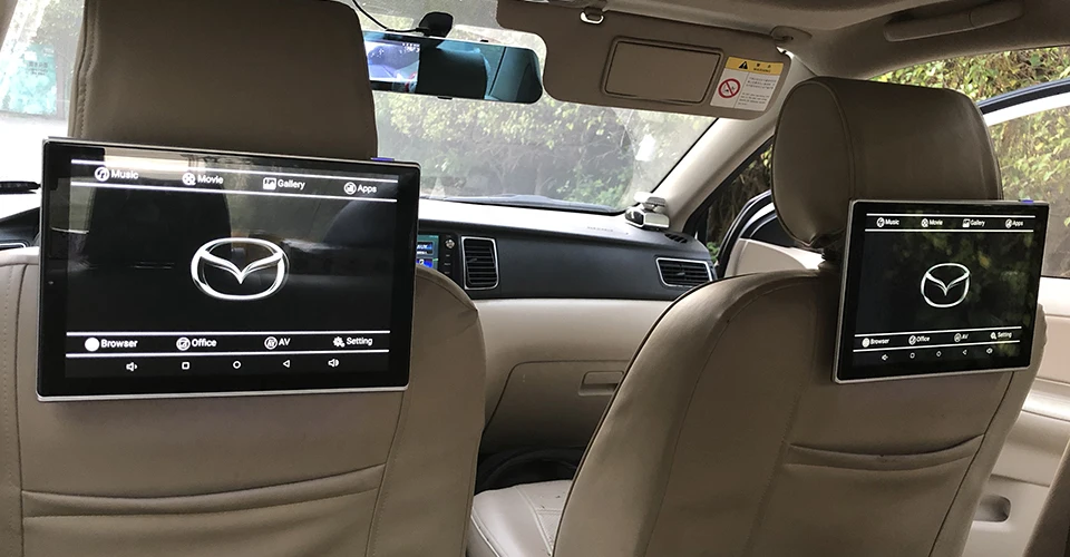 Flash Deal Car Headrest Monitor DVD Video Player USB LCD Screen Touch Android Rear Seat Entertainment System For Mazda CX-9 11.8 Inch 3