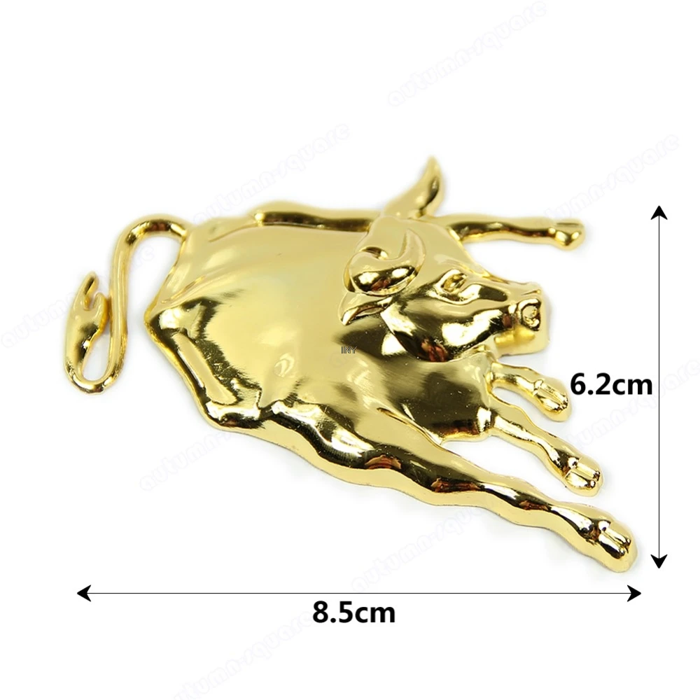 

1PC New 3D Golden/Silver Chrome Metal Bull Ox Emblem Car Truck Motor Sticker Auto Decal INY