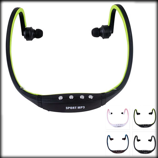 by DHL or EMS 100 pieces Wireless Sport Running MP3 Player Headset Headphone Earphone Earbuds TF