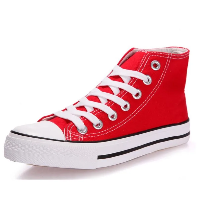 

2019 Canvas Shoe High Top Shoes Flat Vulcanize Shoen For Black Flats Spring summer shoes Zapatos casuales para mujeres X41