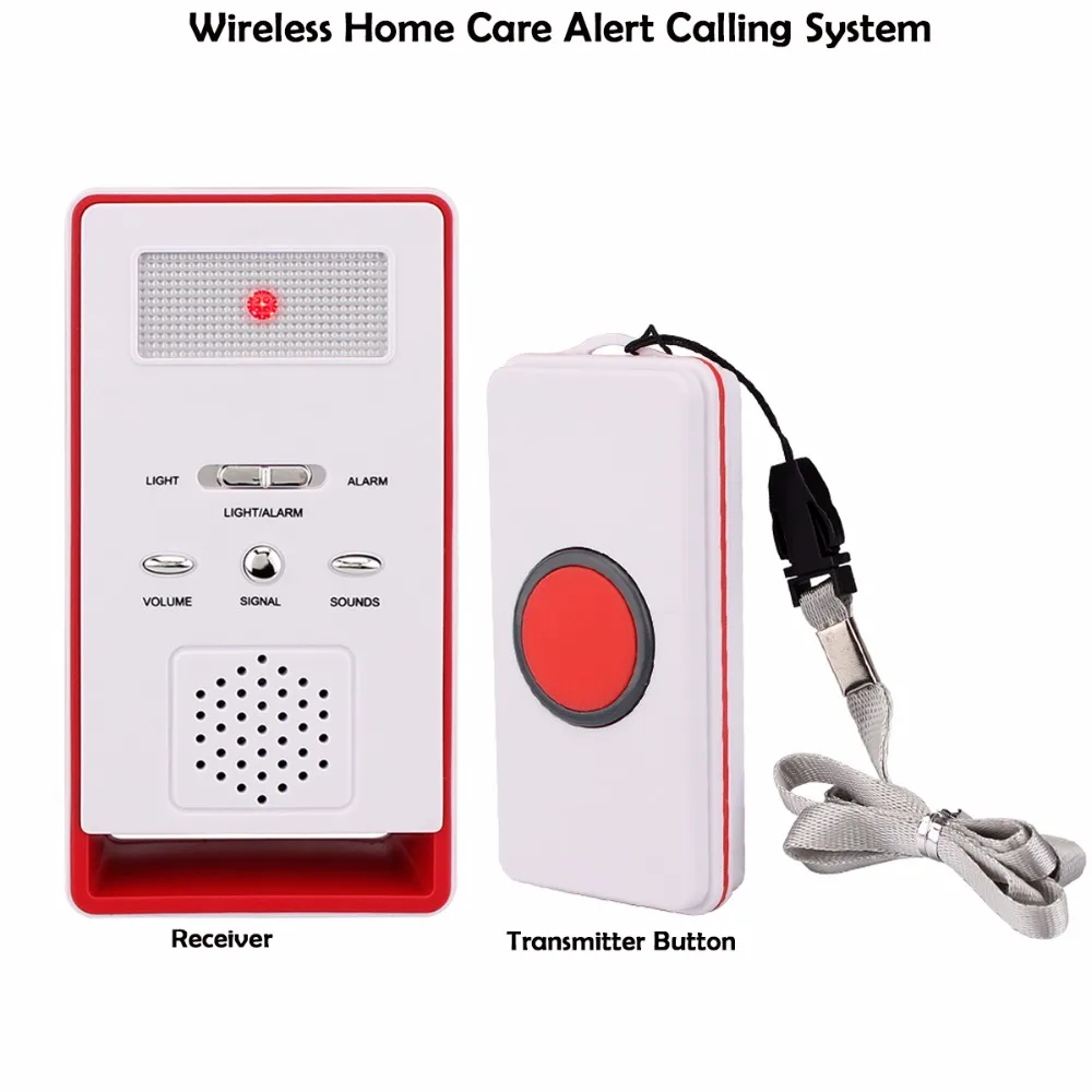 

Wireless Home Care Alert Calling System For Elderly Patient Pregnant Children Disabled With Receiver+Call Transmitter Button