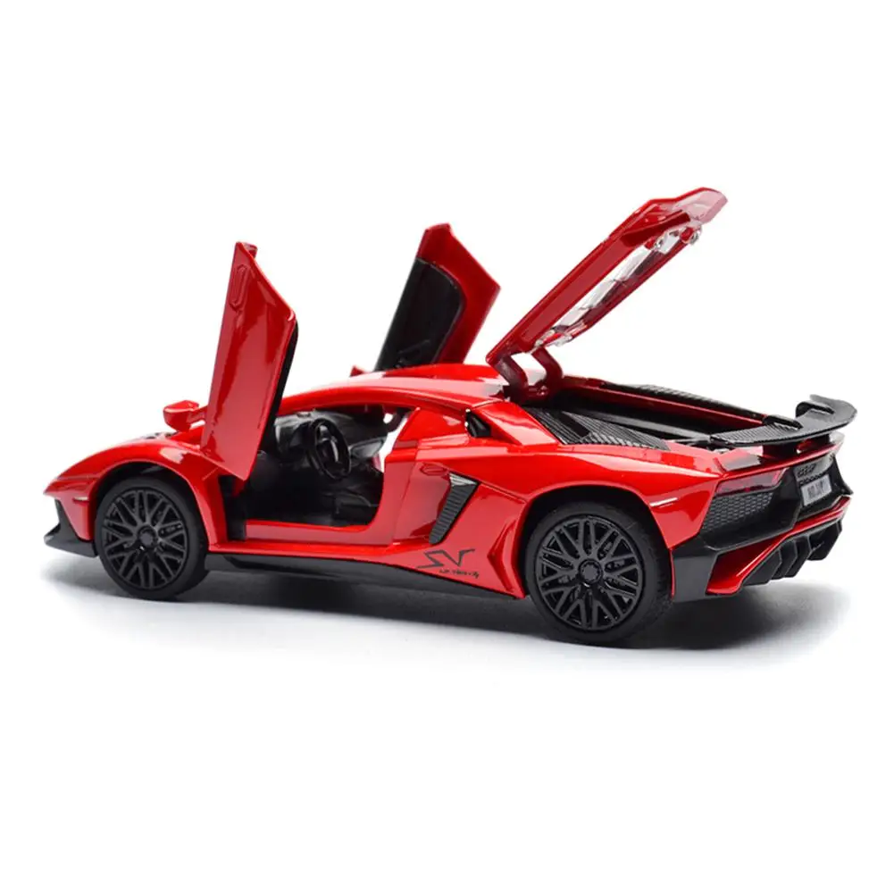 1:32 Alloy Cars Models LP750 Diecast Model Vehicles Car Sound Light Pull Back Car Toy Miniature Scale Model Cars Toys