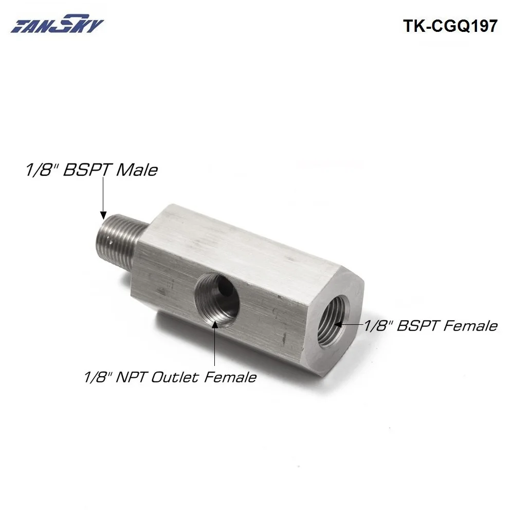 1/8 ''BSPT к NPT адаптер турбо-адаптер подачи масла фитинг для послепродажного манометра TK-CGQ197