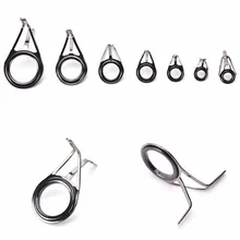 2019 nuevo 7 unids/set 0,5 cm-1,8 cm Anillos de pesca ovalados Vintage guías de caña de pescar Kit de reparación de caña de pescar guías de línea de pesca conjuntos de ojos