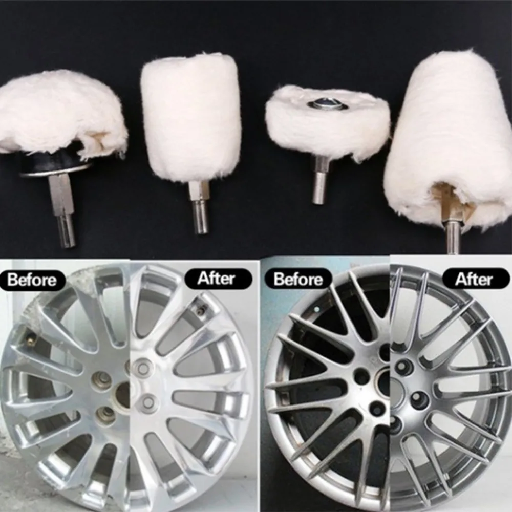 

4PCS/SET Polishing Buffing Pad Mop Wheel Drill for Manifold Aluminum Stainless Steel Polishing Mop Buffing Wheel Polish Pad