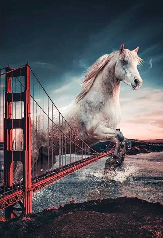 

5D DIY Diamond Painting animal horse Diamond Embroidery Cross Stitch Full circular Rhinestone Home Decoration Crafts