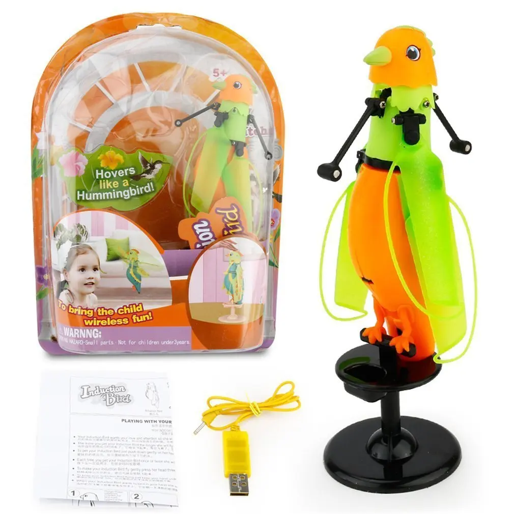 

Children Kids Flying RC Toys Small Size Parrot Infrared Induction Flight Helicopter with Flashing Light for Kids Best Gift