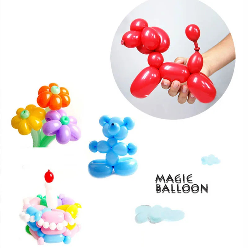 Высокое качество 100 шт./лот 260 Магия воздушных шаров из латекса, длинные моделирование клоун шарики для День Рождения вечерние Декор цвета в ассортименте игрушки 1,8 г