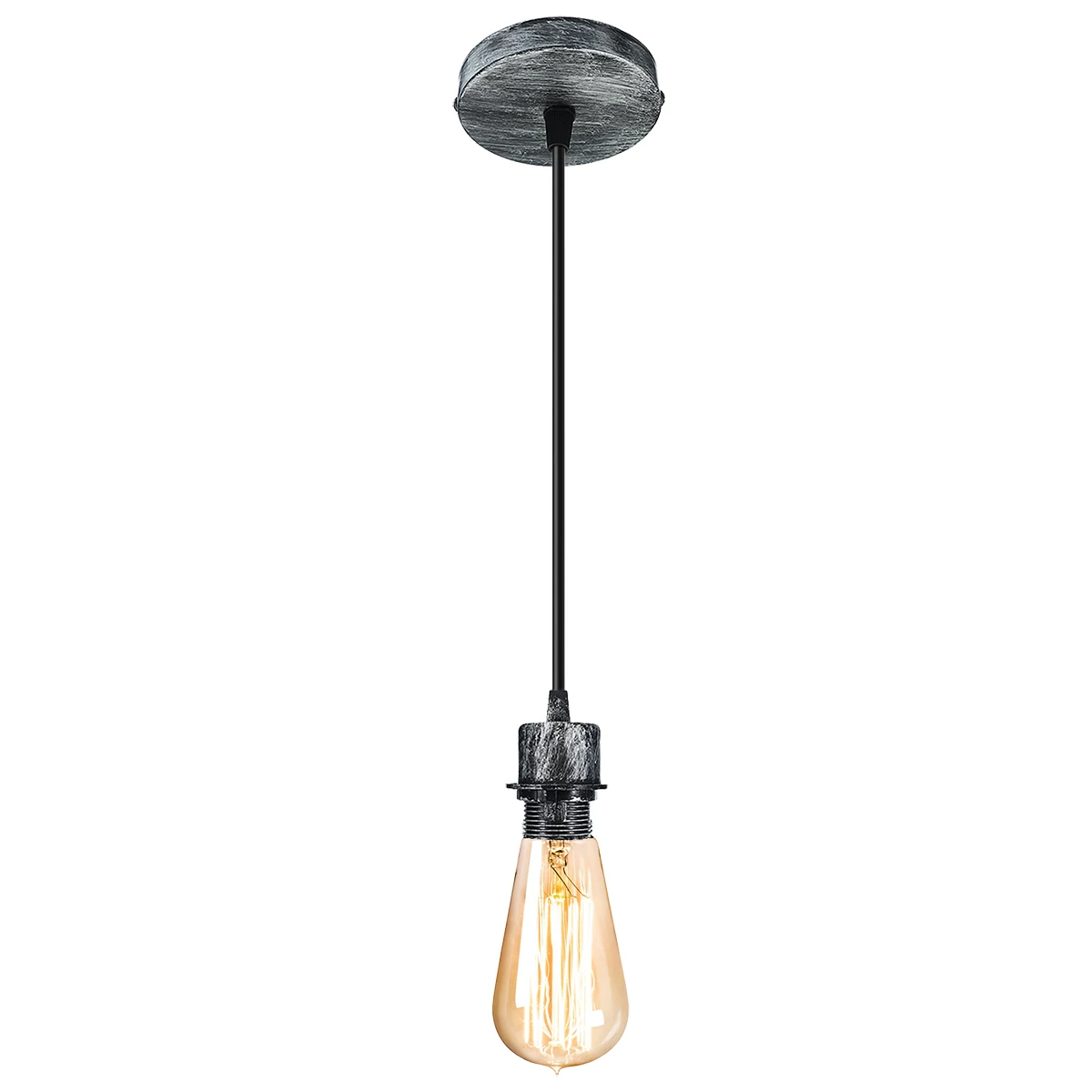 E27 Pendant Light Socket for Living Room American Vintage Kit Iron Home