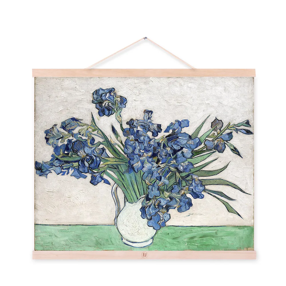 Irises Vincent Van Gogh Modern Blue Flowers Poster Prints Original
