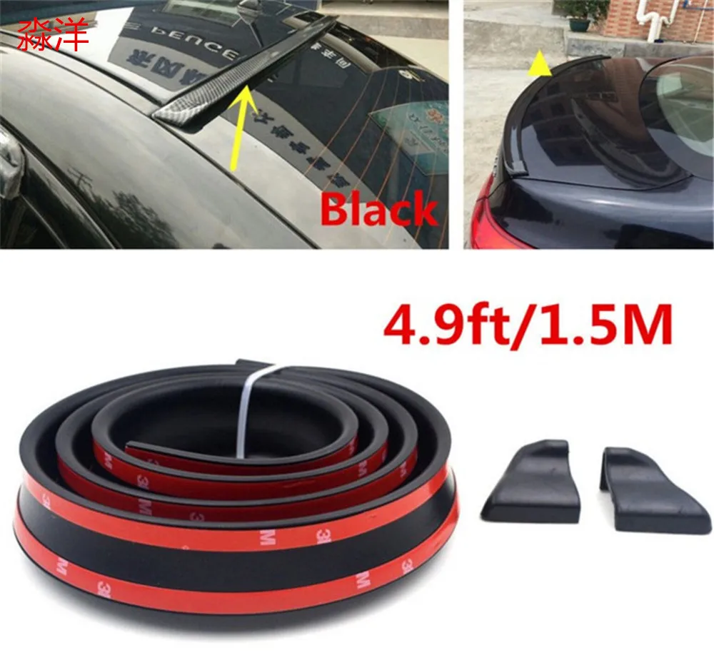 

Soft Black Car Rear Spoiler 40mm Width 1.5m Length Exterior Rear Spoiler Kit FOR A4 A6 A1 A3 A5 A8 A7 S1 S3 S4 S6 S7 S8 S5